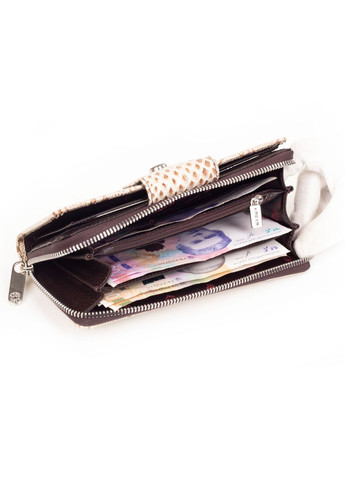 Жіночий гаманець шкіряний 1119011 бежевий Karya (261481953)