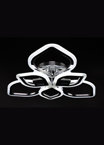 Люстра світлодіодна стельова LED світильник для квартири на стелю лед з пультом 26095 Хром 10х60х60 см. Sunnysky (364765989)