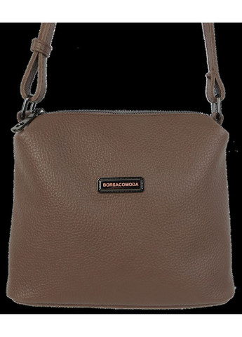 Жіноча наплічна шкіряна сумка бежева Borsacomoda (360894392)