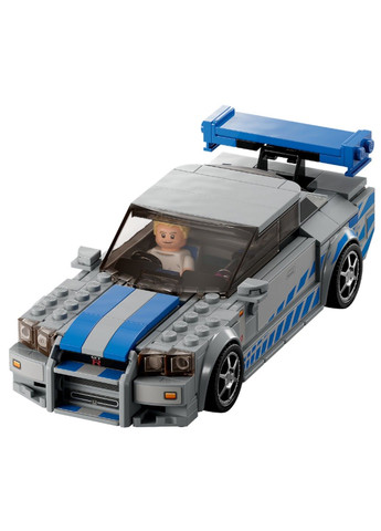 Конструктор Speed Champions Подвійний форсаж Nissan Skyline GT-R (R34) 319 деталей (76917) Lego (285119815)