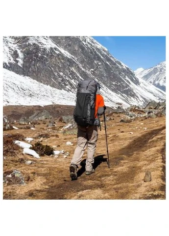 Рюкзак туристичний Rock NH19BP095 60+5 л графіт в клітинку (6927595761649) Naturehike (391737009)