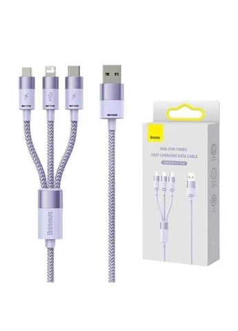 Кабель тройной - комбо 3 в 1 Micro-USB + Lightning + Type-C StarSpeed 1.2m 3.5A (CAXS000005) Baseus (345637154)