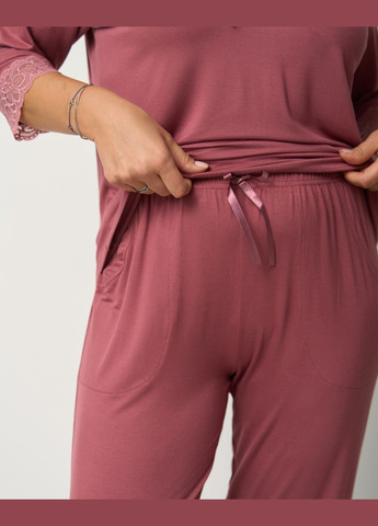 Бордова батальний однотонний комплект із штанами Nicoletta