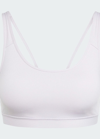 Фиолетовый спортивный бра all me essentials medium-support adidas интерлок