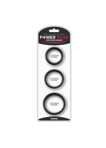 Набор эрекционных колец для продления полового акта и поддержания эрекции Power Plus Soft Silicone Pro Lovetoy (329058809)