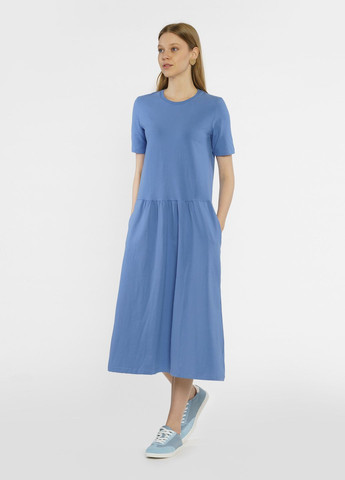 Синее кэжуал платье женское синее Arber