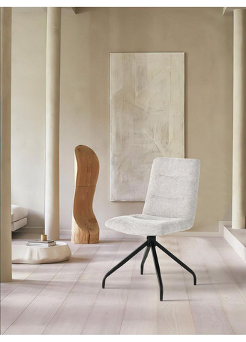 Стул DAMIR черный каркас/светло-серый тк. Intarsio (365461292)