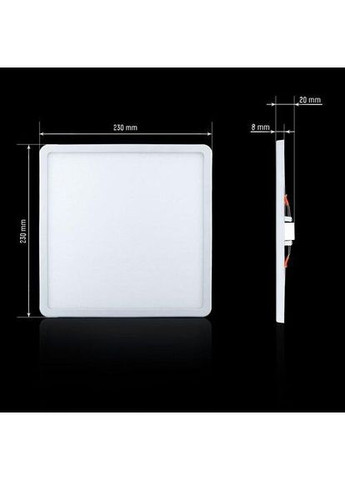 Світильник світлодіодний СL-S24W-5/2 NEW 24Вт квадратний 5000К BIOM (361067351)