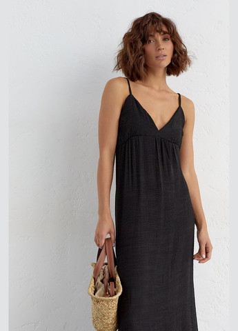 Летний женский летний сарафан с открытой спиной Liton однотонный