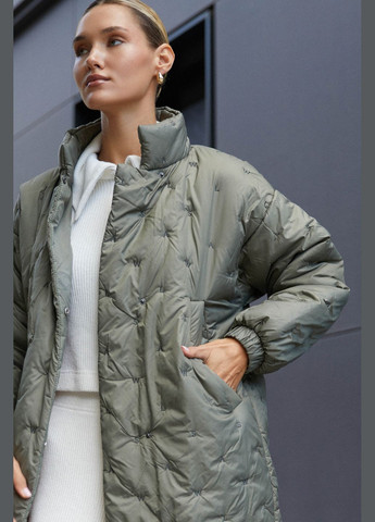 Оливковая зимняя куртка-рубашка Seventeen