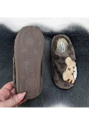 Коричневые тапочки детские теплые Jomix