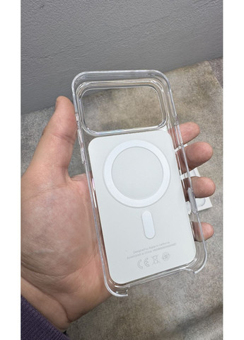 Прозорий чохол Clear Case MagSafe + Animation для iPhone 17 Pro Max з кнопкою для Айфон / Анімація No Brand (370269451)