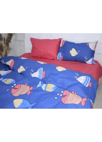 Постельное белье Бязь Premium 17-0466 Fish are fabulous Двуспальный (2200003327601) Mirson (280434640)