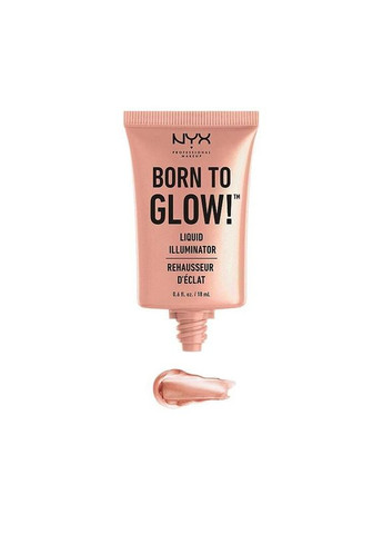 Хайлайтер кремовий Born To Glow Liquid Illuminator (18 мл) Gleam Golden peach pearl (LI02) NYX Professional Makeup (279363974)