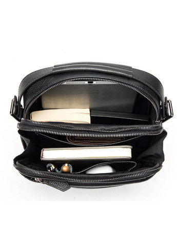Шкіряна чоловіча сумка через плече чорна MN-284334 Tiding Bag (359380762)