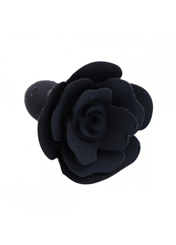 Анальная пробка в форме розы, силикон, черная, 7 х 2.7 см Loveshop (290850486)