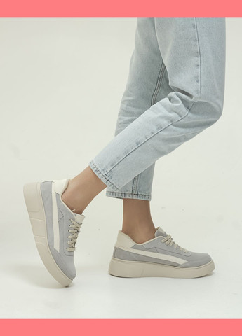 Кросівки жіночі сірі замша Kento сірі всесезони (282557147)