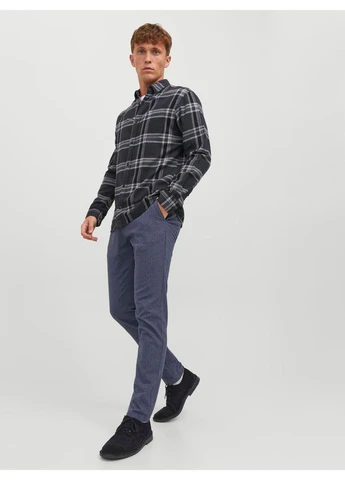 Брюки демісезон,темно-синій в чорні візерунки,JACK&JONES Jack & Jones (380301720)