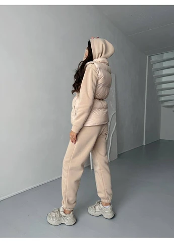 Жіночий костюм трійка. Жилетка +кофта +штани No Brand (387851611)