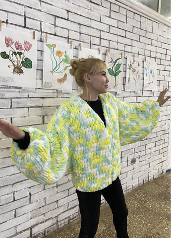 Пряжа для вязания пальцами велюровая плюшевая петлями PUFFY COLOR пуффы Цвет № 5924 Alize (365829899)