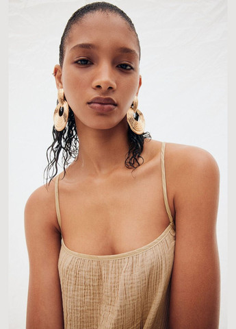 Бежева сукня муслінова H&M однотонна