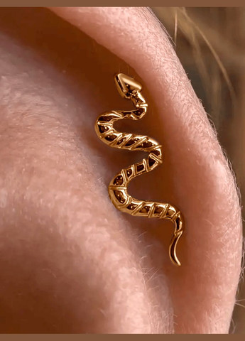 Золота сережка для хеліксу Змія (з40075шт) IRIJ (331017289)