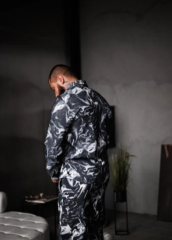 Сірий демісезонний костюм сорочка штани драпп drape стильтний модний осінь весна 2026 структурний котон No Brand