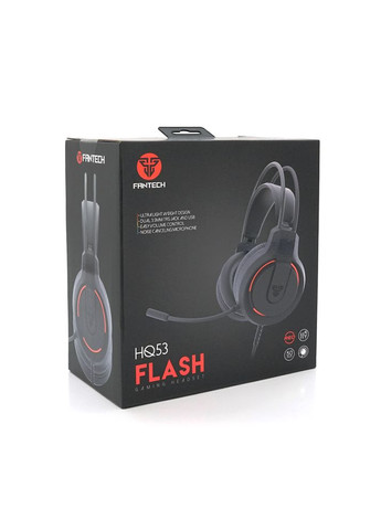 Игровые наушники с микрофоном HQ53 FLASH, 7.1Channel, USB, Black, Color Box Fantech (314775755)