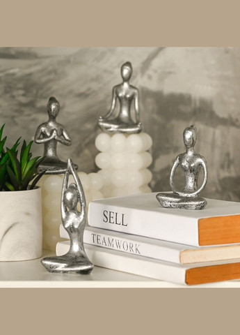 Статуетка декоративна MVM MY HOME Асана Сірий (DH-ST-19-4 GRAY) МВМ (365280777)
