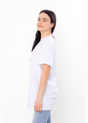 Біла літня футболка жіноча (оверсайз) з коротким рукавом Носи своє
