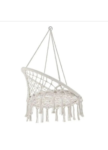 Кресло подвесное бразилийское качели гамак B-092-2 бежевый 120 кг + подушка Bonro (335048887)