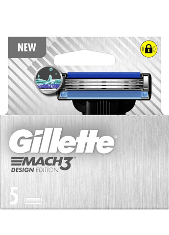Сменные картриджи для бритья Mach3 Design Edition 5 шт Gillette (317298881)