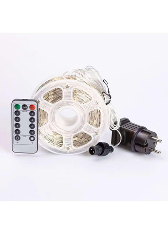 Гірлянда роса на пульті 200 метрів на 2000 світлодіодів крапля білий провід жовтий 2000L200MWY No Brand (369478211)