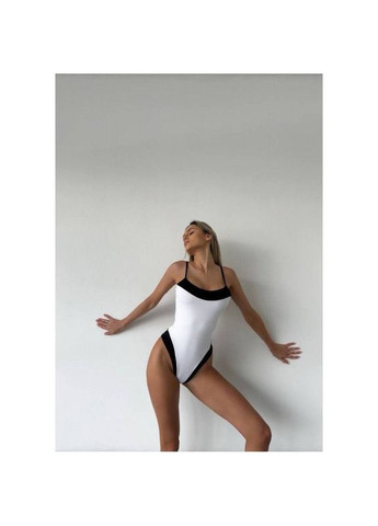 Белый летний женский сплошной купальник. слитный Україна