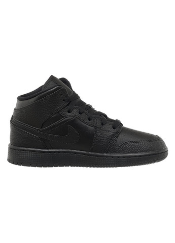 Кросівки жіночі 1 Mid (Gs) Black (554725-091) Jordan чорні (370780297)