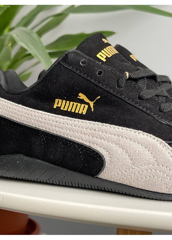 Кроссовки женские и мужские Puma Speedcat Black White | Пума Спидкат черные No Brand чёрные демисезоны (361244400)