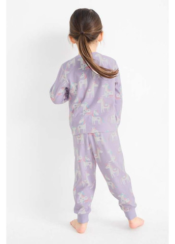 Світло-фіолетова всесезон піжама флісова з єдинорогами (фіолетова) 1 шт. C&A