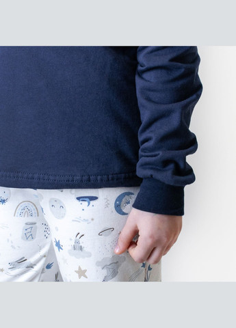 Комбинированная всесезон пижама dexter`s детская футер moon and back темно-синий;молочный dexter's