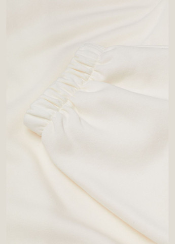 Спортивні штани джоггери з начосом для жінки 0923134-007 білий H&M (284116704)