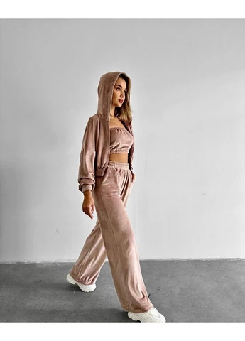 Велюровий костюм трійка No Brand (378832872)