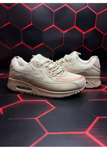 Білі Осінні кросівки чоловічі nike air max 90 white orange найк аір макс 90 No Brand