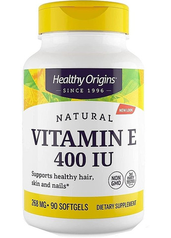 Харчова добавка "Вітамін Е" 400 IU 90шт (1515815-40444953) Healthy Origins (368649739)