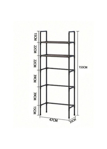 Полка стеллаж в ванную комнату над унитазом UKC Toilet Rack RO-2 Черная No Brand (340111891)