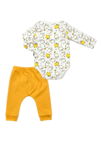 Комбинированный демисезонный набор детской одежды с котиками (16326-62g-yellow) Miniworld