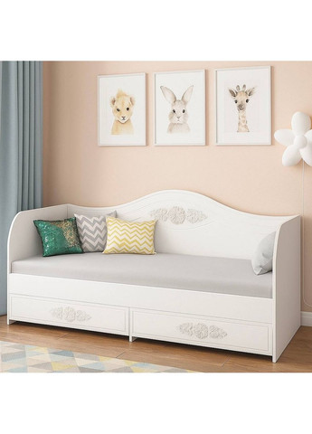 Тахта 800*1900 "Анжелика" Нимфея Альба/Белый супермат (301070201) Art In Head (337309332)