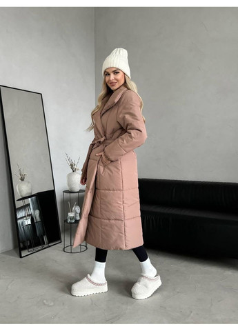 Бежевое Женское зимнее пальто Osoblyva