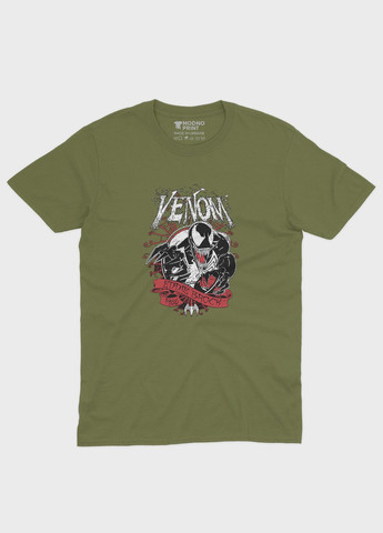 Хаки (оливковая) мужская футболка с принтом супервора - веном (ts001-1-hgr-006-013-027) Modno