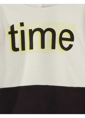 Худі фліс,чорний-білий, Kiabi (264642785)