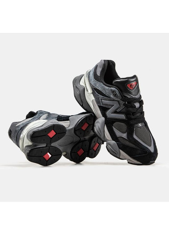 Серые демисезонные кроссовки мужские new balance 9060 black grey нью беланс 9060 No Brand