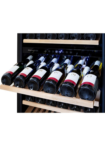 Холодильник для вина, 81.3 х 59.5 х 57, холод.отд.-135л, зон - 2, бут-46, диспл, подсветка, черный PHILCO